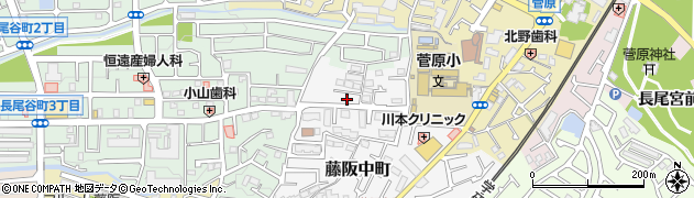 大阪府枚方市藤阪中町21周辺の地図