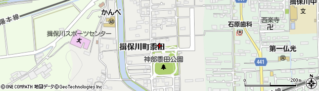 兵庫県たつの市揖保川町黍田108周辺の地図