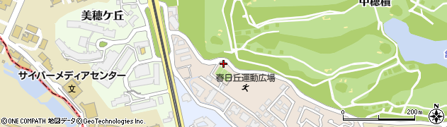 茨木市立　春日丘運動広場テニスコート周辺の地図