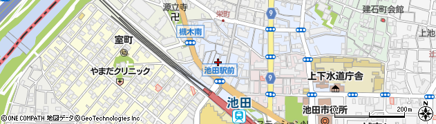 大阪府池田市栄町3周辺の地図