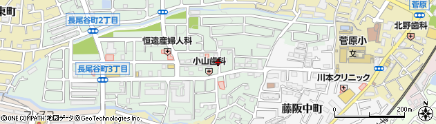 大阪府枚方市藤阪北町周辺の地図
