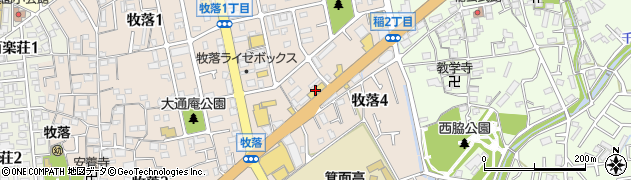トヨタモビリティ新大阪箕面店周辺の地図