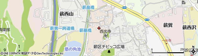 京都府京田辺市薪井手周辺の地図