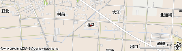 愛知県西尾市一色町治明北ス周辺の地図