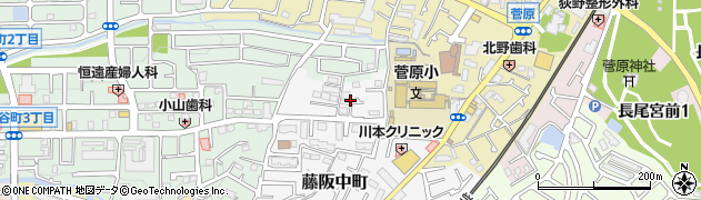大阪府枚方市藤阪中町17周辺の地図