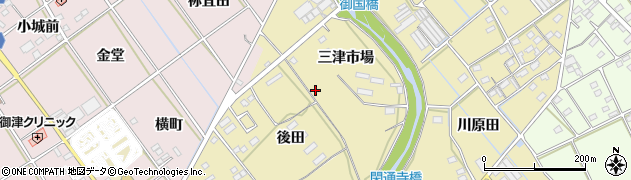 愛知県豊川市為当町三津市場17周辺の地図