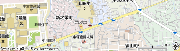 大阪府枚方市新之栄町11周辺の地図