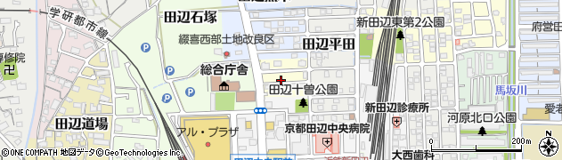 京都府京田辺市田辺十曽周辺の地図