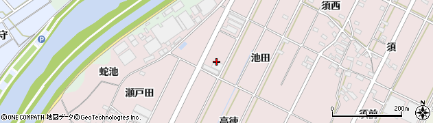 愛知県西尾市吉良町下横須賀周辺の地図