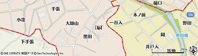 愛知県幸田町（額田郡）深溝（江丁）周辺の地図