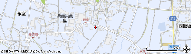 兵庫県加古川市志方町西中204周辺の地図
