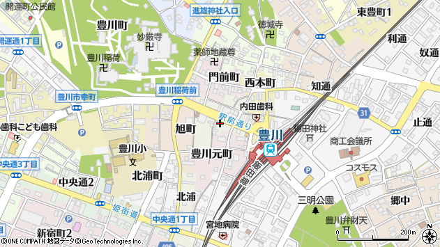 〒442-0036 愛知県豊川市豊川栄町の地図