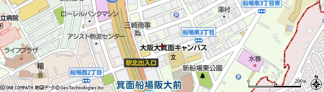 商工組合中央金庫箕面船場支店周辺の地図