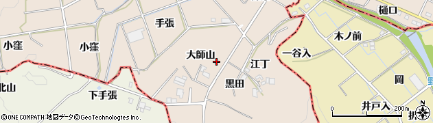 愛知県額田郡幸田町深溝大師山24周辺の地図
