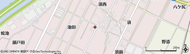 愛知県西尾市吉良町下横須賀池田67周辺の地図