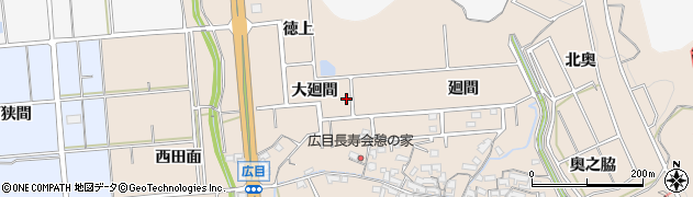 愛知県常滑市広目（西之坊）周辺の地図