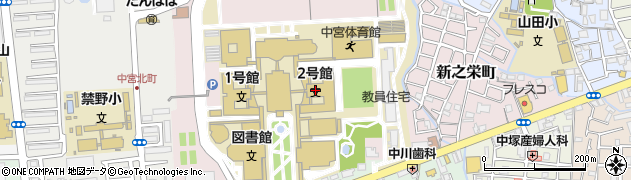 関西外国語大学　国際交流部周辺の地図