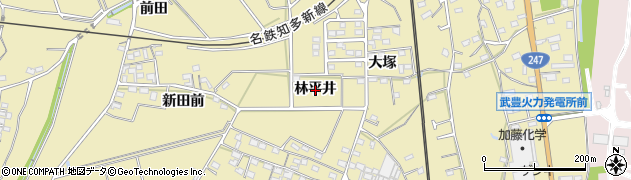 愛知県知多郡武豊町冨貴林平井周辺の地図