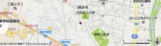 兵庫県姫路市御国野町国分寺418周辺の地図