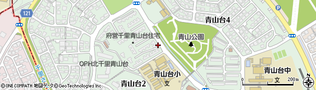 大阪府吹田市青山台周辺の地図