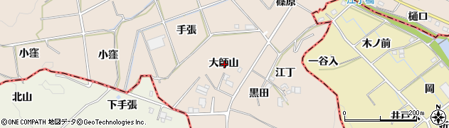 愛知県額田郡幸田町深溝大師山周辺の地図