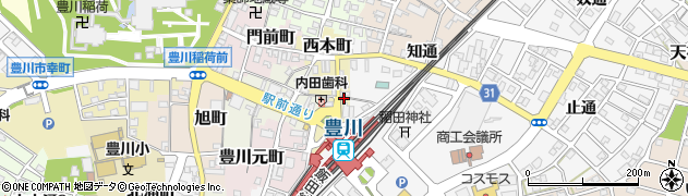 愛知県豊川市西本町46周辺の地図