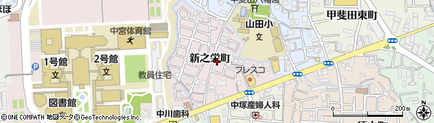 大阪府枚方市新之栄町6周辺の地図
