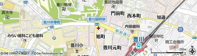 愛知県豊川市旭町14周辺の地図