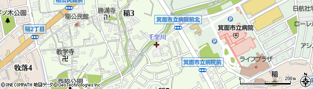 千里川周辺の地図