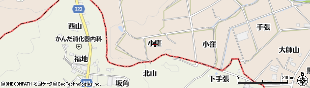 愛知県額田郡幸田町深溝小窪周辺の地図