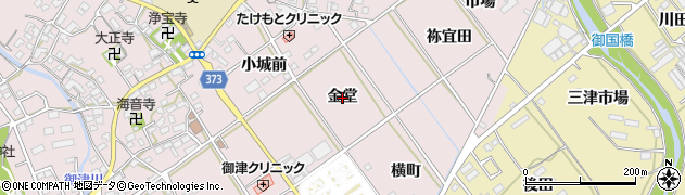 愛知県豊川市御津町広石（金堂）周辺の地図
