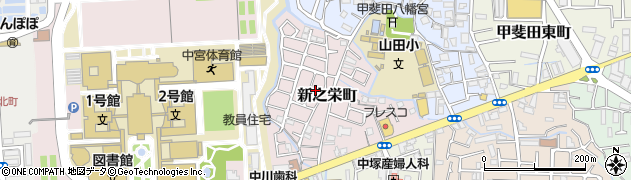 大阪府枚方市新之栄町26周辺の地図