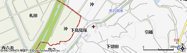 愛知県豊橋市石巻小野田町下切田25周辺の地図