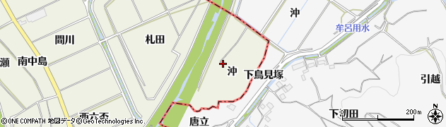 愛知県豊川市三上町（沖）周辺の地図