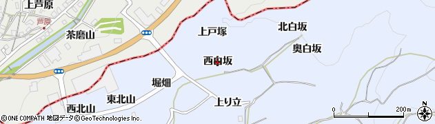 京都府井手町（綴喜郡）多賀（西白坂）周辺の地図