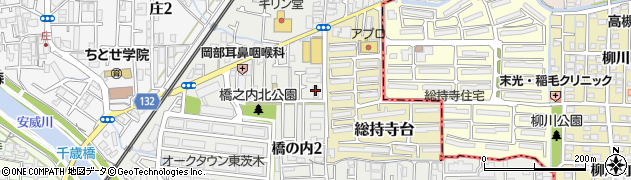 ファミリーマート茨木橋の内店周辺の地図