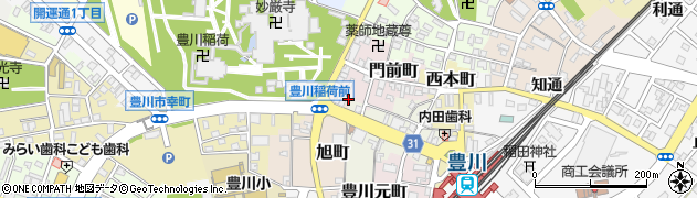 愛知県豊川市旭町11周辺の地図