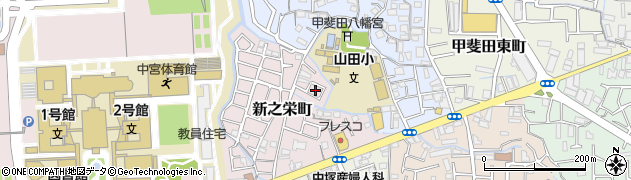 大阪府枚方市新之栄町13周辺の地図