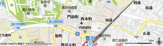 愛知県豊川市西本町24周辺の地図
