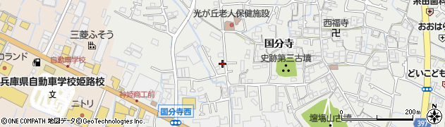 兵庫県姫路市御国野町国分寺187周辺の地図