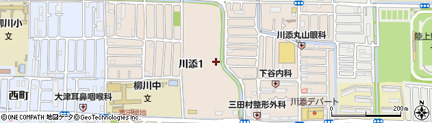 大阪府高槻市川添周辺の地図
