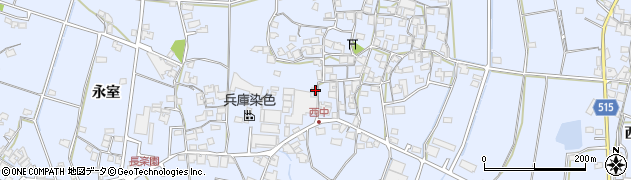 兵庫県加古川市志方町西中214周辺の地図