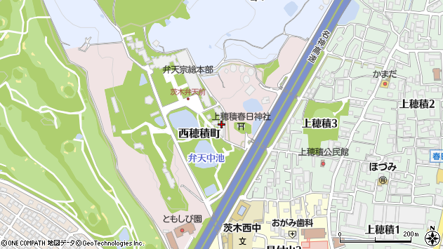 〒567-0073 大阪府茨木市西穂積町の地図