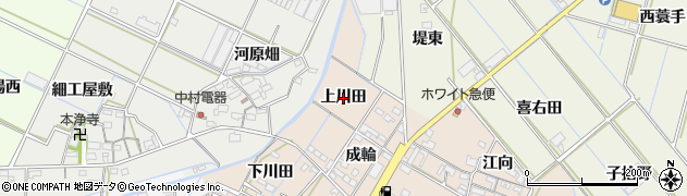 愛知県西尾市一色町味浜（上川田）周辺の地図