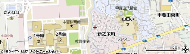大阪府枚方市新之栄町23周辺の地図