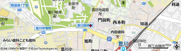 愛知県豊川市旭町6周辺の地図