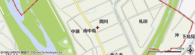 愛知県豊川市三上町（間川）周辺の地図
