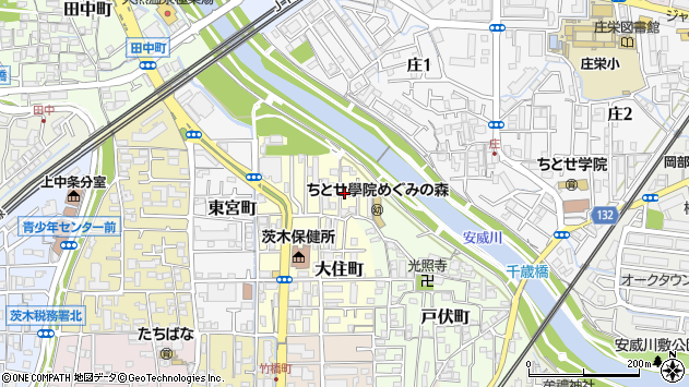 〒567-0813 大阪府茨木市大住町の地図