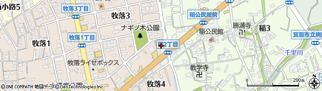 大阪ダイハツ販売箕面店周辺の地図