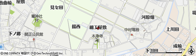 愛知県西尾市一色町開正（細工屋敷）周辺の地図